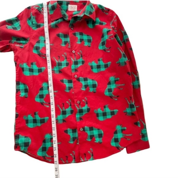 North Pole Trading Co Moose Bear Button Up Holiday Fun Festive Shirt - Sz XL - Picture 9 of 10
